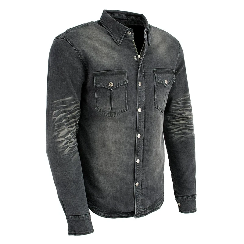 Milwaukee Performance Men's Denim Biker Shirt With Aramid (Black, X-Large)