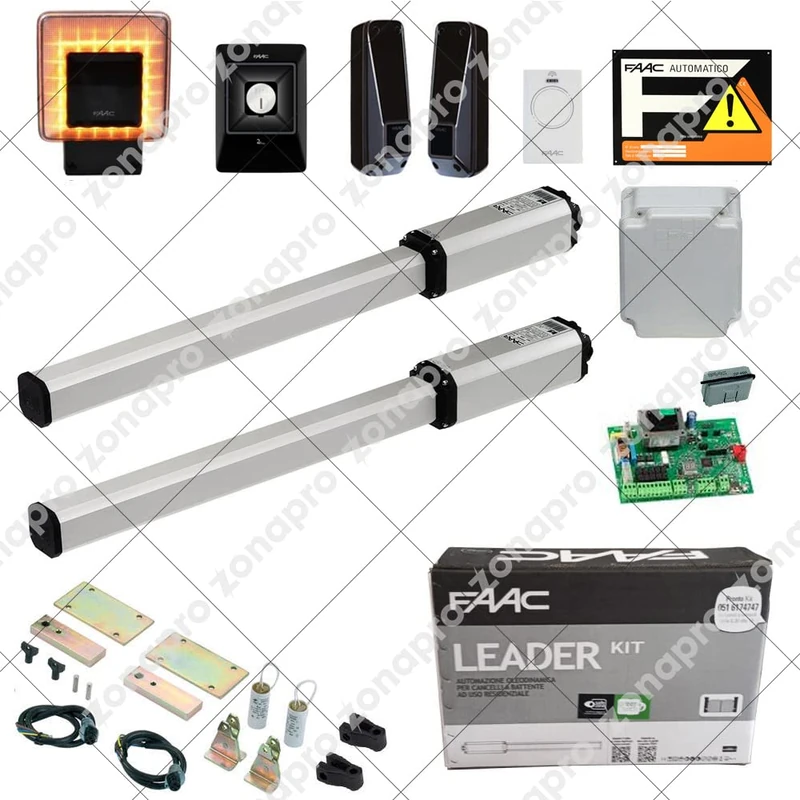FAAC Leader Kit 230V Green Kit Gate Motor - Image 1