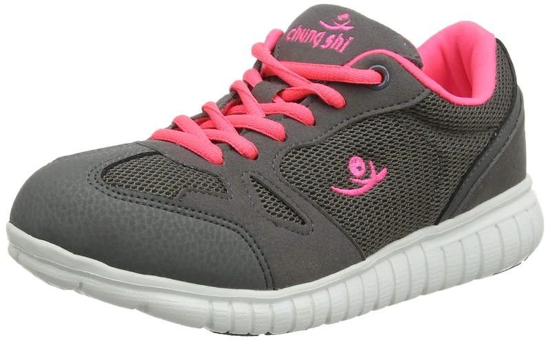 chung shi Unisex Kids Duxfree Savannah Junior Sports shoes mit Schnürsenkel, Grau/Pink, 38 EU