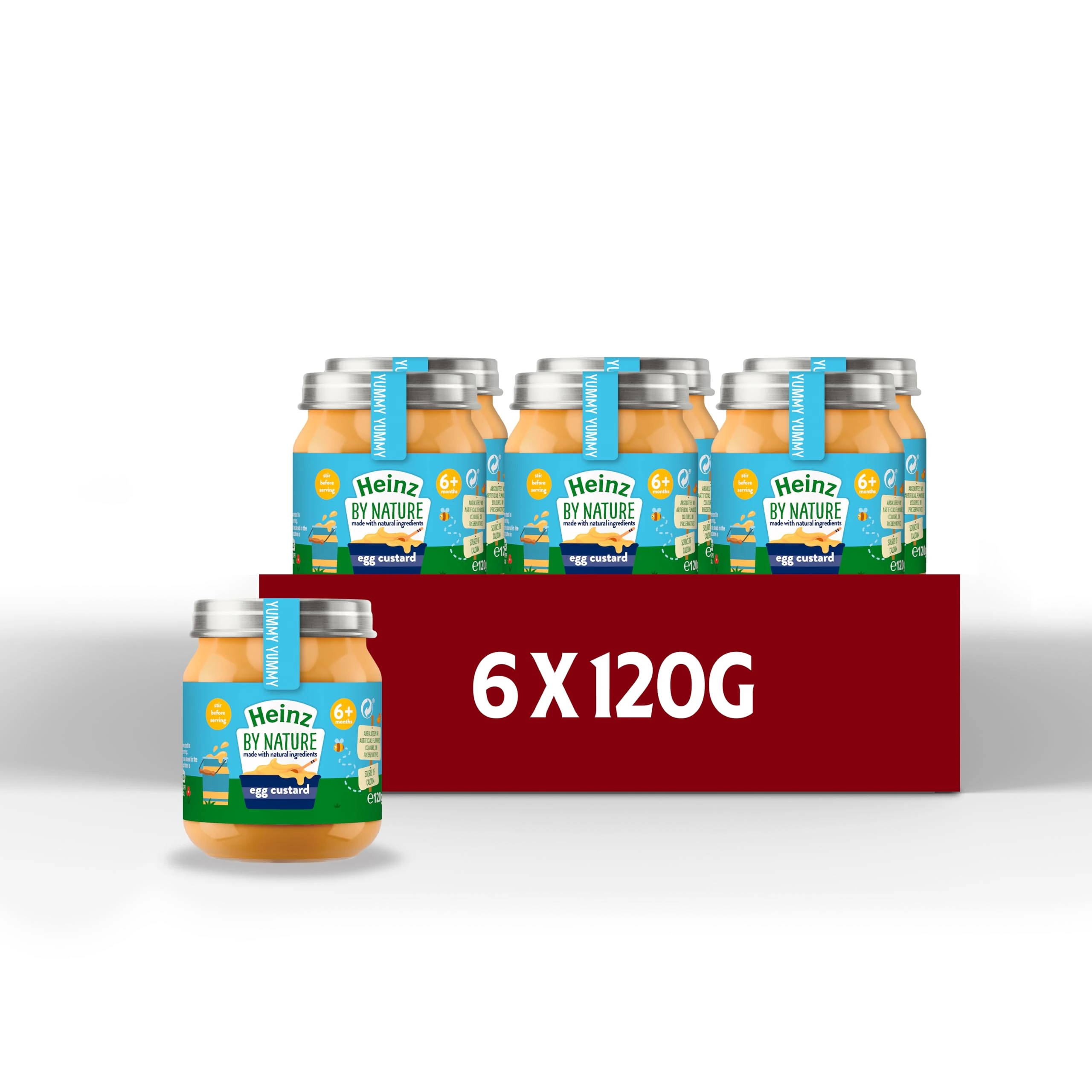 Heinz Baby Food Egg Custard Jar 6x120g