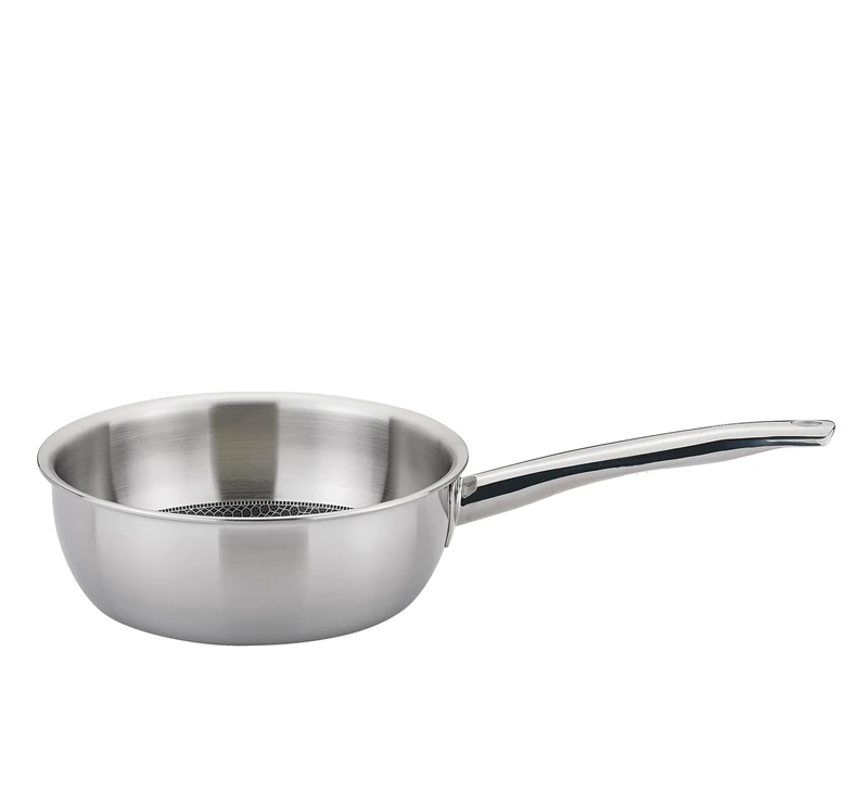 Spring Vulcano Cut-Resist Sauté Pan, 20 cm, 5-Ply Material, with Scratch-Resistant, Non-Stick Coating