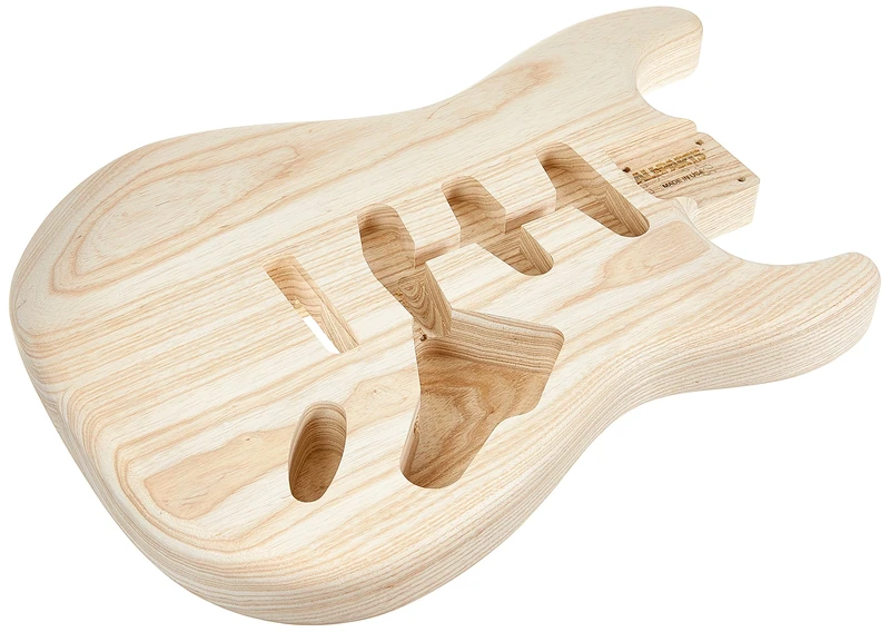 'Allparts SBAO "Swamp Ash Strat Body 3SC Unfinished Replacement and Small Parts for Electric Guitar