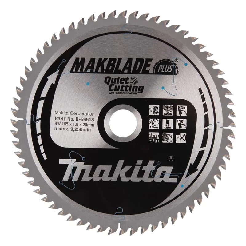 Makita B-56518 Makblade Plus 165x20x64T