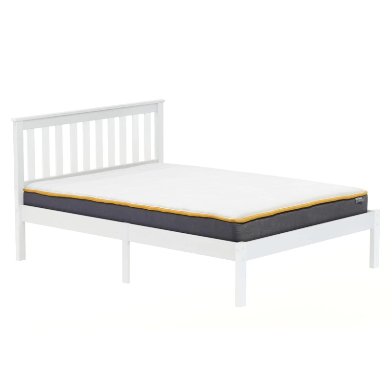 Birlea Denver Low End Bed, Wood, White, Double