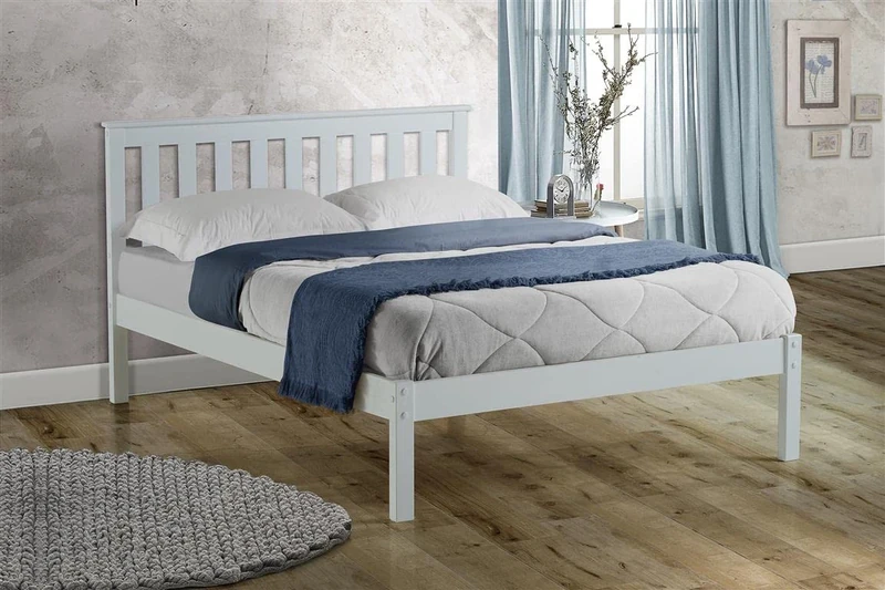 Birlea Denver Low End Bed, Wood, White, Twin