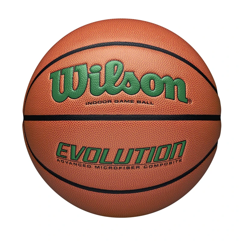 WILSON Evolution Indoor Game Basketball, Green, Size 7-29.5" - Image 1