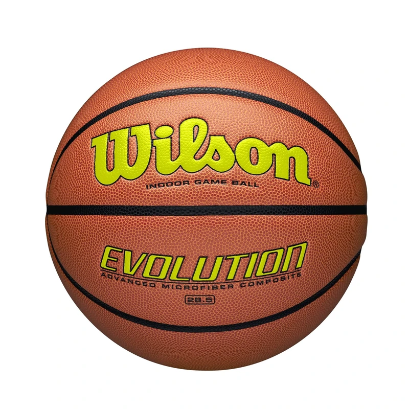 WILSON Evolution Game Basketball, Yellow, Intermediate Size - 28.5"