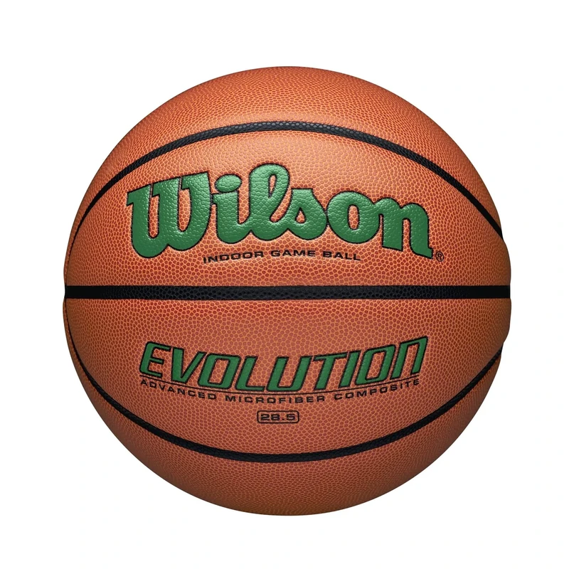 WILSON Evolution Indoor Game Basketball, Green, Size 6-28.5"