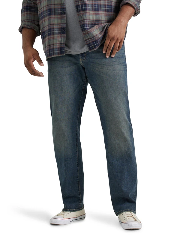 Lee Men's Big & Tall Extreme Motion Relaxed Straight Jean, Maverick, 50W x 30L