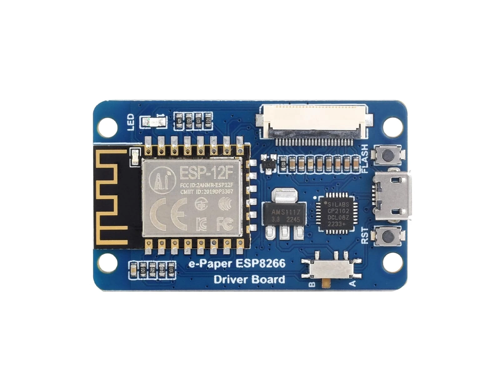 Waveshare Universal e-Paper Driver Board with Wifi SOC ESP8266 Onboard Supports Various Waveshare SPI e-Paper Raw Panels and Arduino development