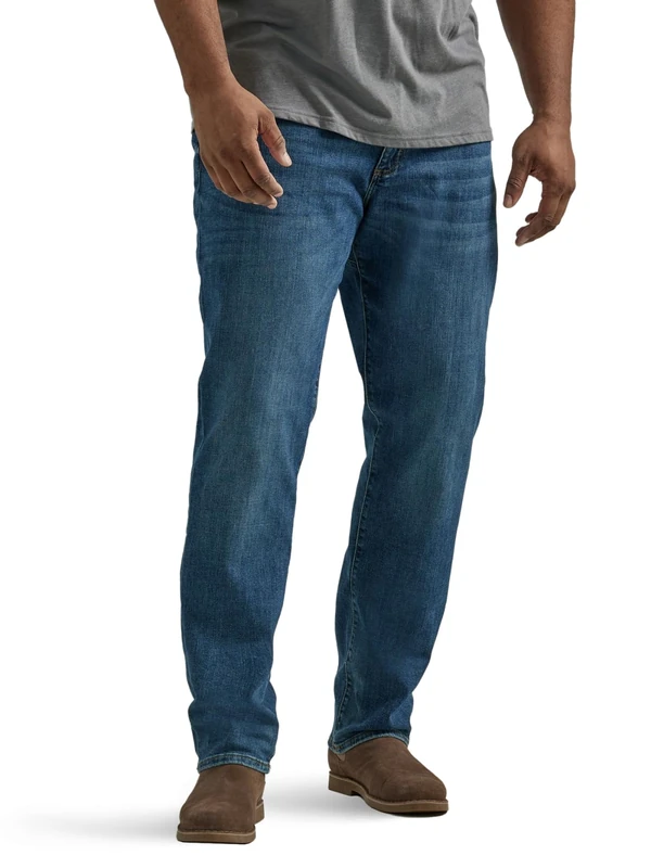Lee Men's Big-Tall Modern Series Extreme Motion Straight Fit Jeans, Maddox, 46 W/34 L - Image 1