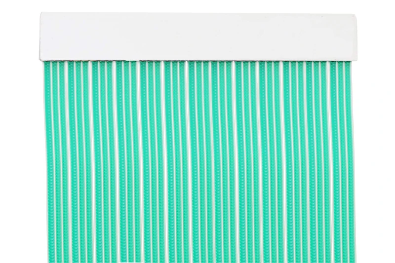 MERCURY TEXTIL PVC Strips Door Curtain 210 x 90 cm, Curtain for Exterior Door (Green + White Edge P12)