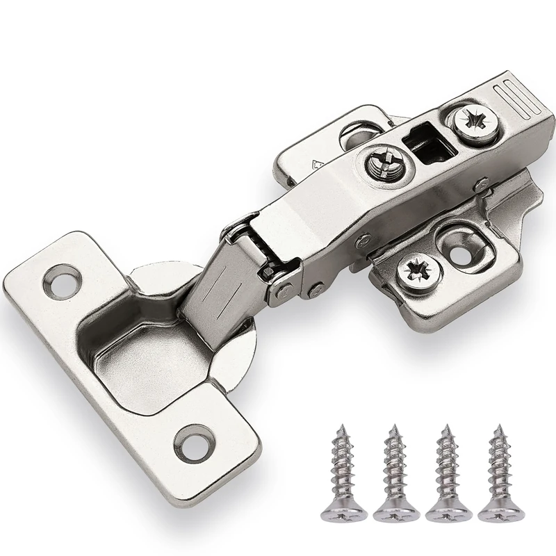 DecoBasics Full Overlay European Soft Close Cabinet Hinges for Kitchen Cabinets (30 Pcs) -105° Frameless Concealed Cabinet Door Hinge -7 Way Adjustability & Clip on Plate for Easy Installation