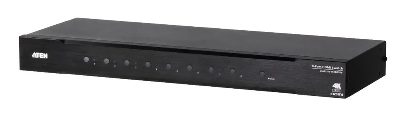 ATEN 8-Port True 4K HDMI Switch VS0801HB (True 4K resolutions of 4K x 2K @ 60 Hz (4:4:4), HDCP 2.2 compliant) up to 8 HDMI sources to be connected to one HDMI display, Black