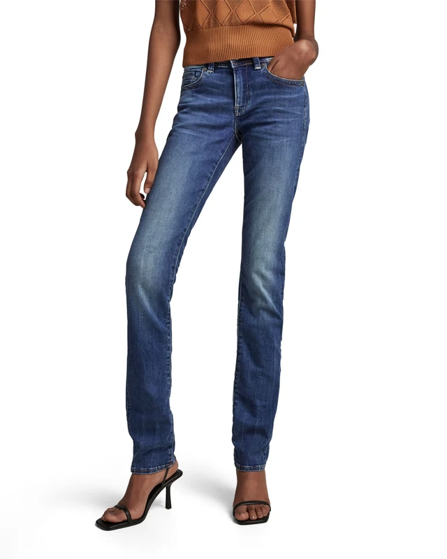 G-Star Women's Midge Saddle Straight Jeans, Multicolour (medium indigo aged D07145-8968-6028), 32W / 32L