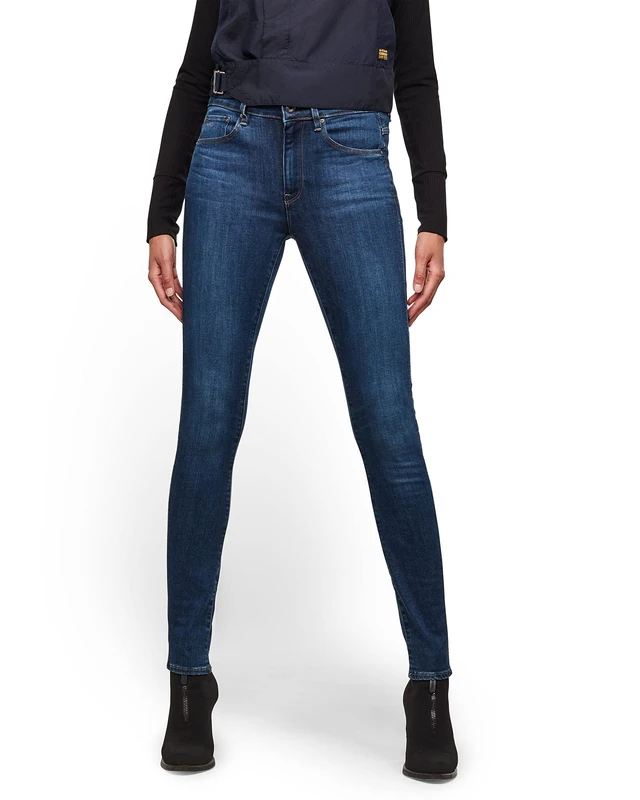G-Star Women's 3301 Skinny Jeans, Blue (medium blue aged D05175-8968-9362), 25W / 34L