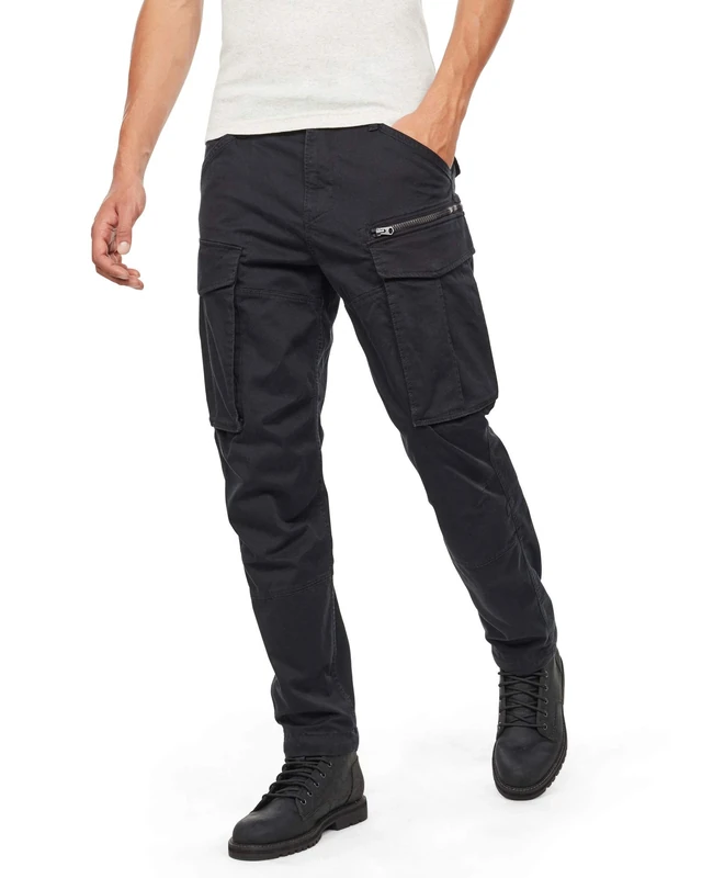 G-STAR Men's Rovic Zip 3D Regular Tapered Pants, Multicolour (dk black D02190-5126-6484), 30W / 34L