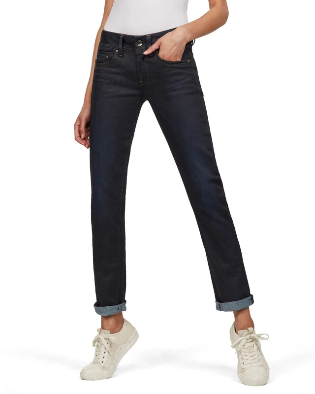 G-Star Women's Midge Saddle Straight Jeans, Blue (dk aged D07145-7209-89), 25W / 34L - Image 1