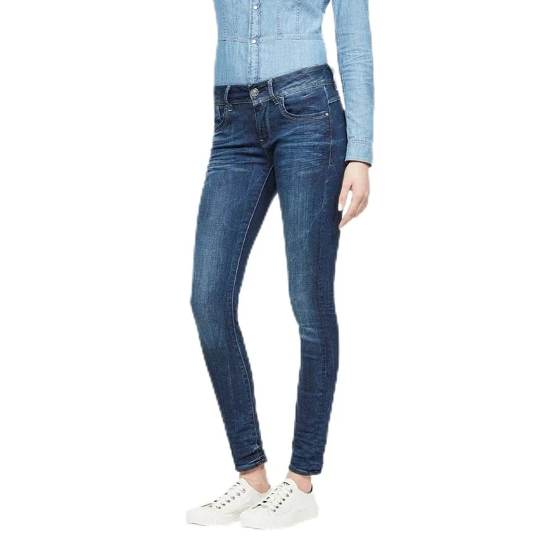 G-Star Women's Lynn Mid Skinny Jeans, Blue (dk aged D06746-6553-89), 23W / 34L