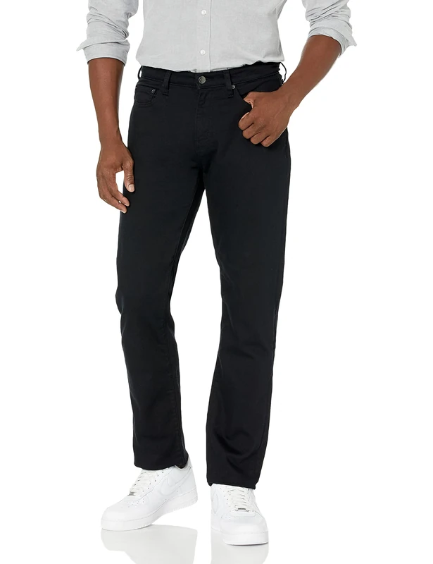Amazon Essentials Men's Athletic-Fit Stretch Jeans - Discontinued Colours, Black, 36W / 32L