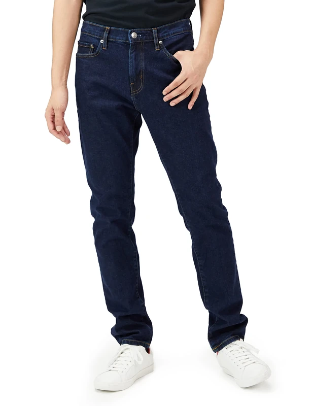 Amazon Essentials Men's Athletic-Fit Stretch Jeans - Discontinued Colours, Rinsed, 40W / 32L