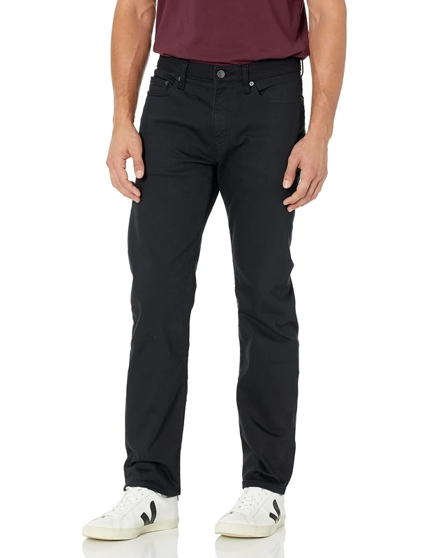 Amazon Essentials Men's Straight-Fit Stretch Jean - Discontinued Colours, Black, 28W / 28L