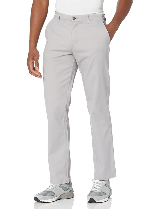 Amazon Essentials Men's Classic-Fit Casual Stretch Chino Casual Trouser, Grey, 31W / 34L