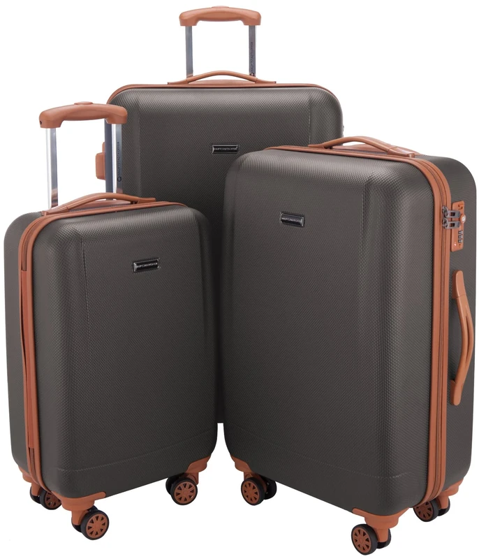 Hauptstadtkoffer - Wannsee 3er Koffer-Set Trolley-Set Rollkoffer Reisekoffer, TSA, (S/M/L), Luggage Set, 77 cm, 195 liters, titanium