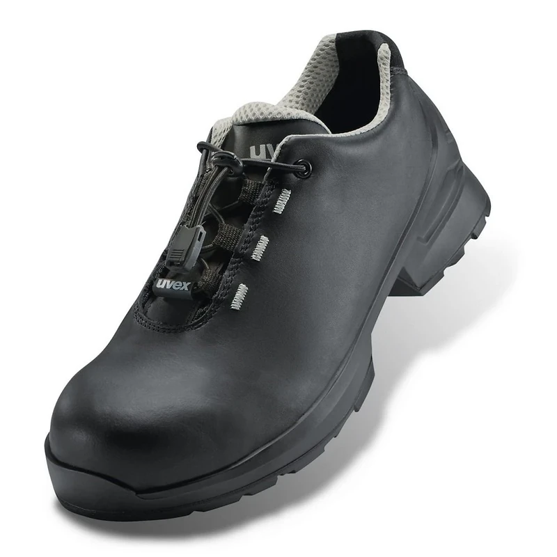 Uvex 1 S3 SRC Safety Shoes - Slip-Resistant - Water Repellent - Metal-Free Toe Cap - Leather - Black