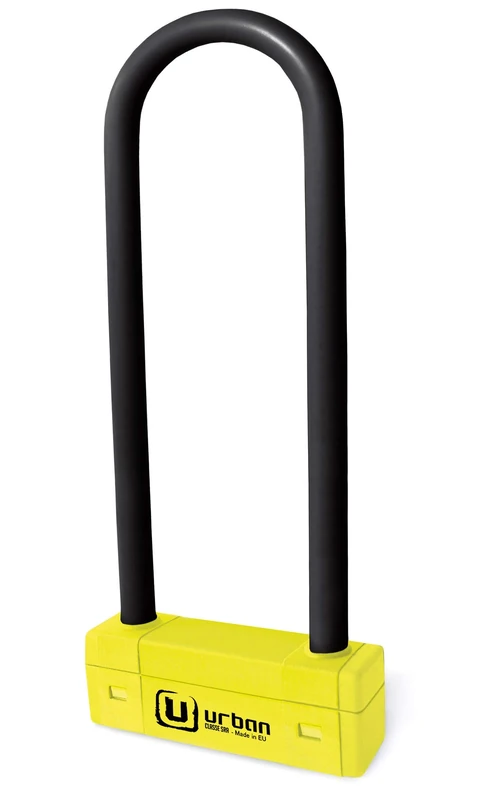 Urban UR85300 High Security U Lock Motorcycle, SRA Approved, ø18mm/0.7in Hardened Steel Shackle, Double Locking, High Visibility Housing, 85x300mm/3.34x11.8in Anti Theft Security for Moto Scooter