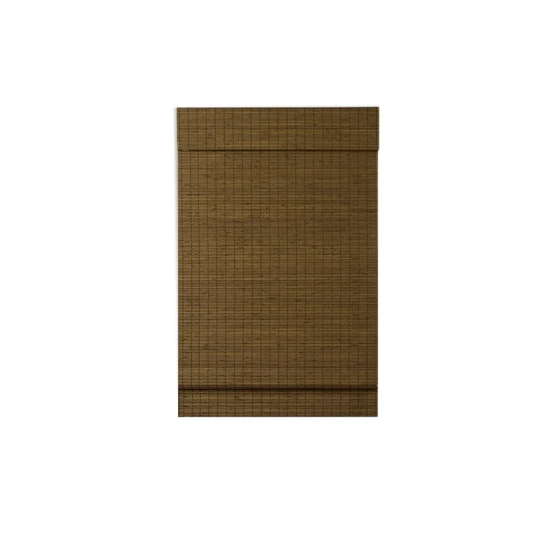 Radiance Custom Cut-to-Width Cordless Maple Cape Cod Flatweave Bamboo Roman Shade with Valance, 34 inches Wide x 64 inches Long (2216208E)