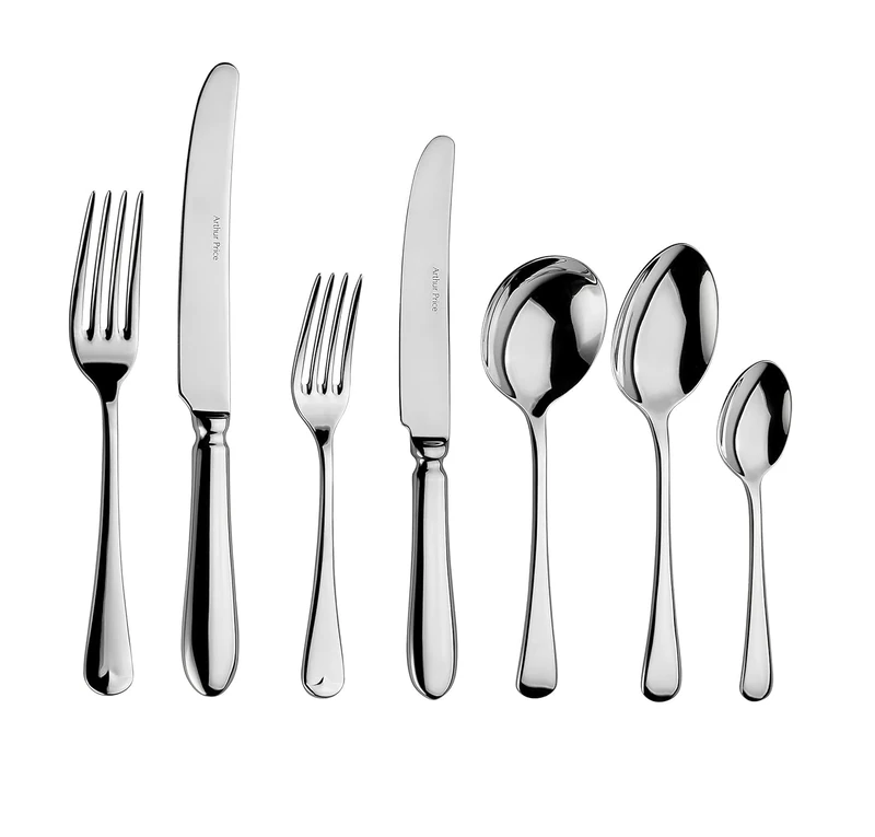 Arthur Price Every Day Old English 58 Piece 8 Person Cutlery Canteen, Stainless Steel, 53.4 x 31.6 x 6.86 cm