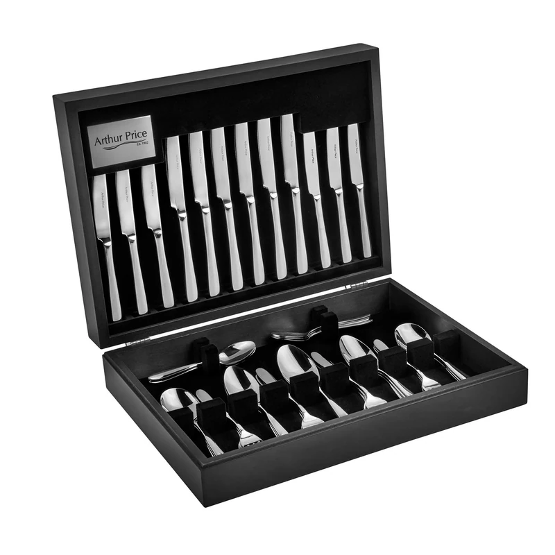 Arthur Price Every Day Willow 58 Piece 8 Person Canteen Set, Stainless Steel, 53.4 x 31.6 x 6.86 cm