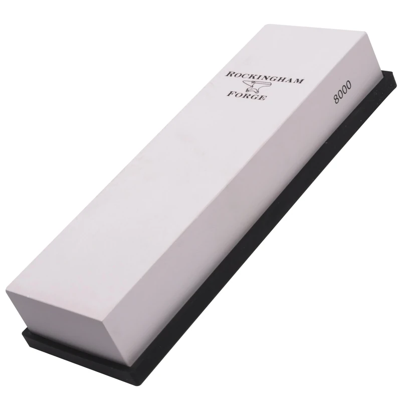 Rockingham Forge SUPERSHARP PRO Whetstone, Superfine 8000 Grit - Professional Knife Sharpening Stone with Non-Slip Base, 24x8x4cm – Durable Wider & Thicker Kitchen Knife Sharpener for Regular use