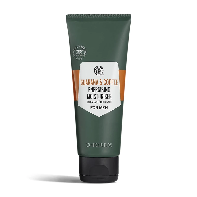 The Body Shop Guarana and Coffee Energising Moisturiser for Men (1x 100ml), Men’s Face Moisturiser for Dry Skin, Face Cream, Skin Care for Men, 24H Hydration & Energised Look, Vegan Skincare