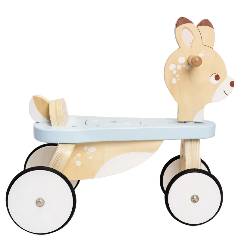 Le Toy Van - Petilou Wooden Ride On Deer Push Along Toy For Toddlers | Suitable For Boy Or Girl 1 Year Old +