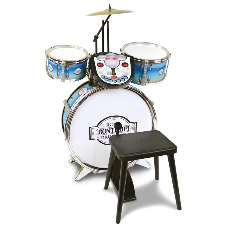 Bontempi 52 Metallic 5692 – Rechargeable 4 Elements conpartner Electronic – Accompanied By Stool and Sticks