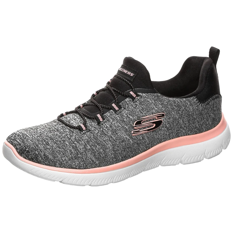 Skechers Women's Summits Quick Getaway Trainers, Black Coral, 3.5 UK