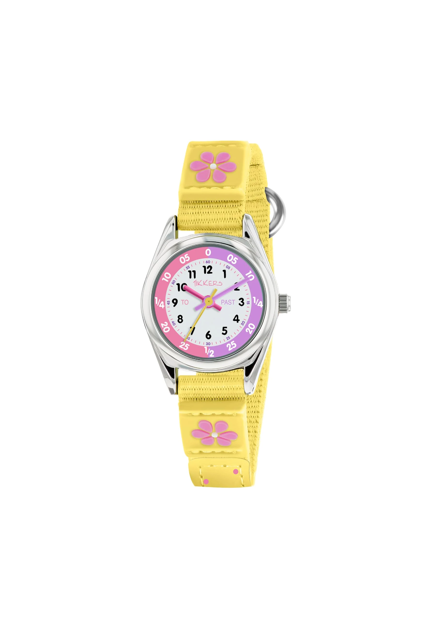Tikkers Girls Quartz Watch, Analogue Classic Display and Textile Strap TK0155