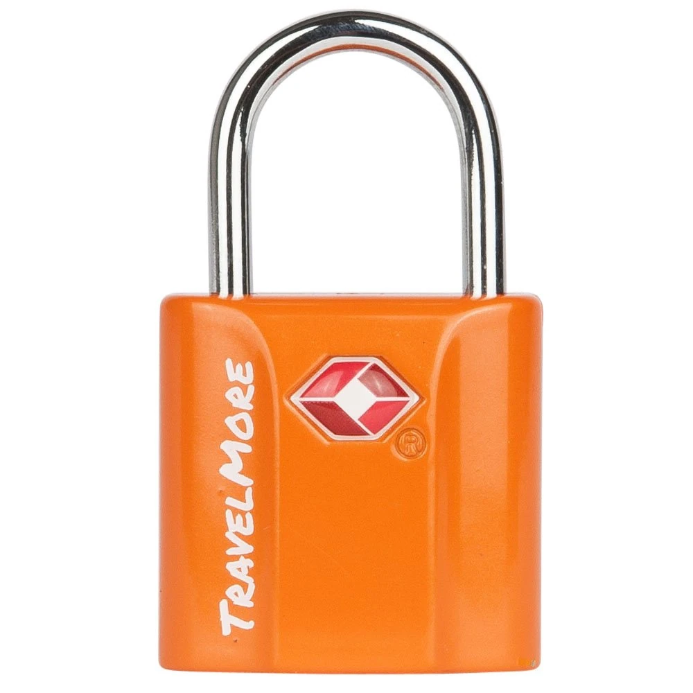 Suitcase Padlock with Keys – TSA Approved – Travel Lock for Luggage – 1-Pack, Orange