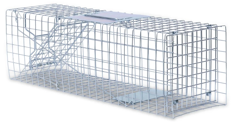 Windhager Marten Trap Wire Box Live Trap, Quick and Easy Catch, Weatherproof and Robust Trap, Mortar, Trap for Mader, 19.3 x 61 x 18.5 cm, 05378, Galvanised