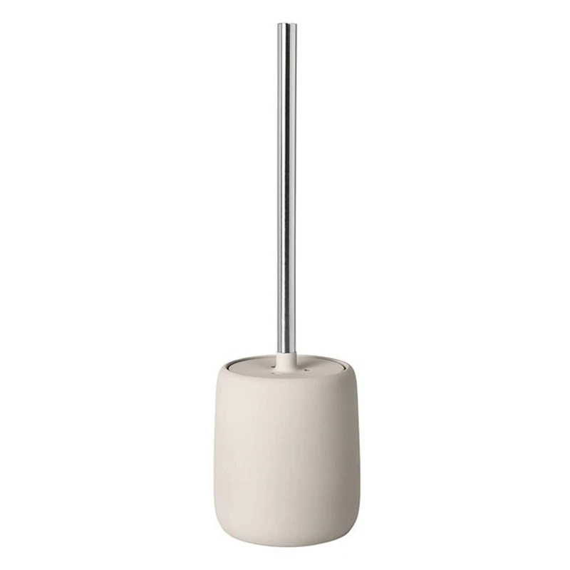 blomus Toilet Brush, Ceramic, plastic, silicone, Moonbeam, H 39 cm, Ø 11 cm