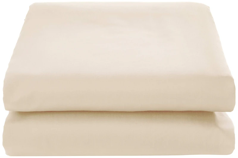 De Witte Lietaer Bumblebee Luxury Percale Cotton Fitted Sheet, Cotton, Sable Beige, 160 x 200 x 40 cm