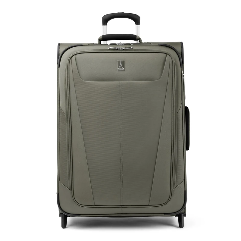 Travelpro Maxlite 5 Softside Expandable Upright 2 Wheel Luggage, Lightweight Suitcase, Men and Women, Slate Green, Checked-Medium 26-Inch, Maxlite 5 Softside Lightweight Expandable Upright Luggage