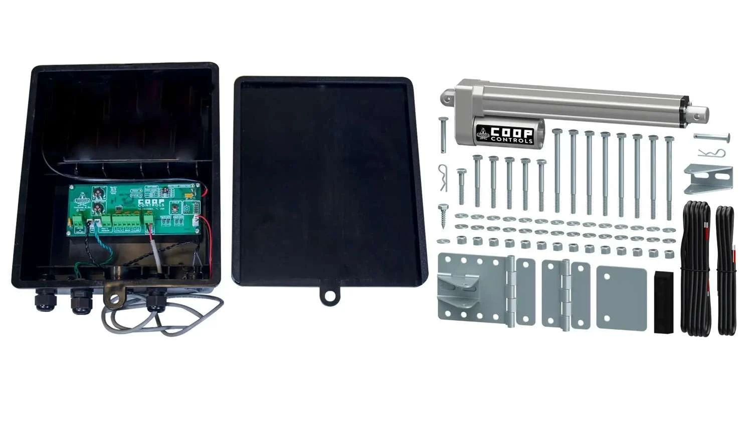 Coop Controls Automatic Chicken Coop Door Opener, Solar Capable (CKSP-Standard Kit, No Battery)