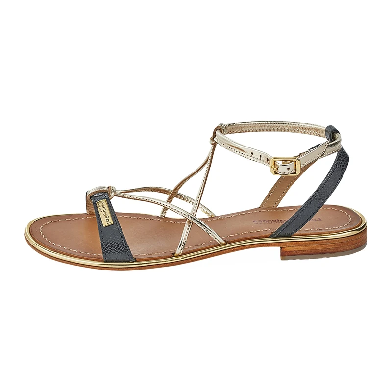 Les Tropéziennes par M. Belarbi Hirondel, Women’s Ankle Strap Sandals, Black (Noir/or 610), 6.5 UK (41 EU)