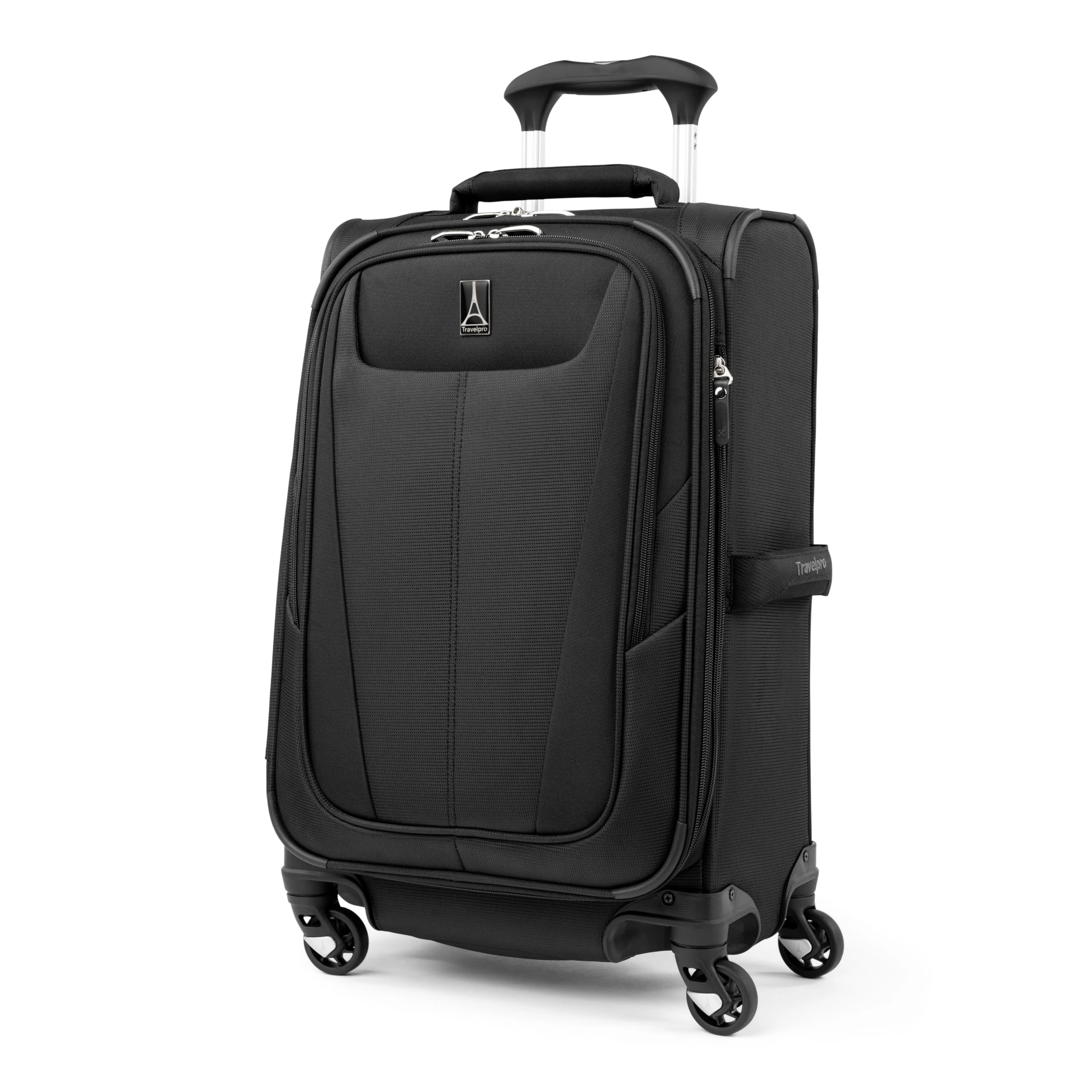 Travelpro Maxlite 5 Softside Expandable Luggage with 4 Spinner Wheels, Lightweight Suitcase, Men and Women, Black, Carry-on 21-Inch, Maxlite 5 Softside Expandable Spinner Wheel Luggage