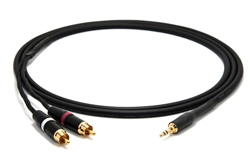 enoaudio Mogami 2534 Quad Y-Cable | Amphenol 3.5mm Mini TRS – Neutrik RCA (L,R) | HiFi - 1.5 m