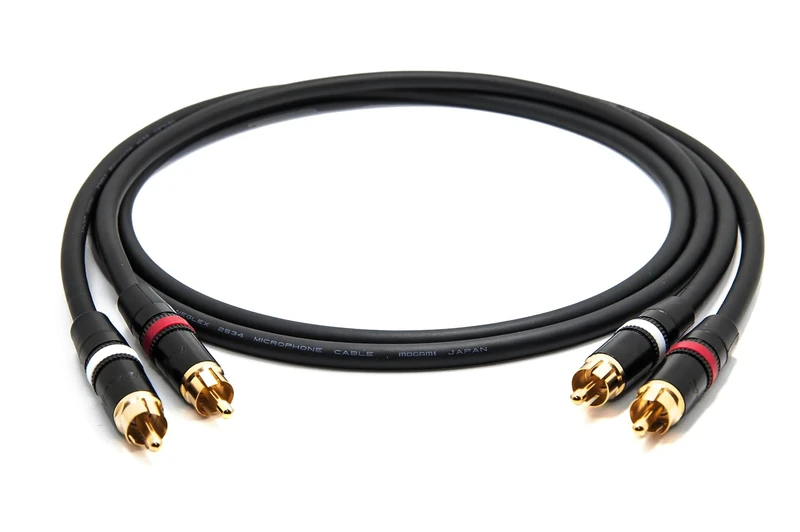 enoaudio Mogami 2534 Quad Stereo Pair (L,R) Audio Cable | Neutrik Gold RCA | HiFi - 2.0 m
