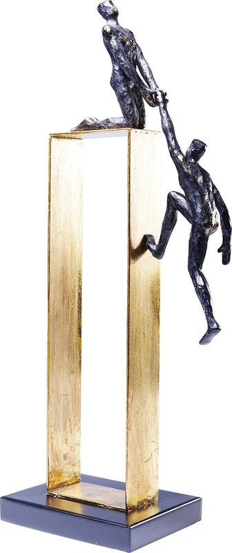 Kare Design Deco Object Elements Come Together, Grey, Gold, Steel Lacquered, Decorative Home Accessories for Living Room, Bedroom, Hallway, Giftidea, 51x22x12 cm (H/W/D)